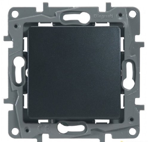 Выключатель кнопочный без рамки Legrand Etika 1-кл. антрацит  картинка